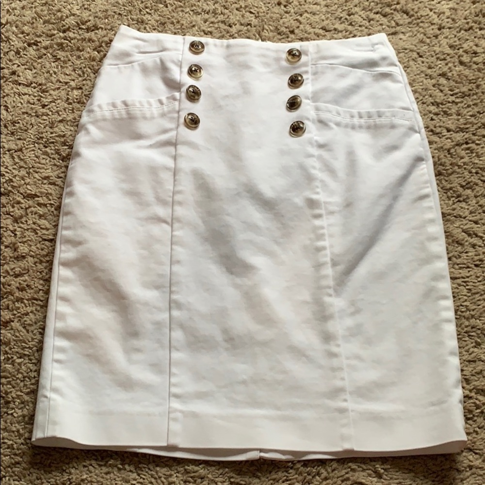 Banana republic white pencil skirt